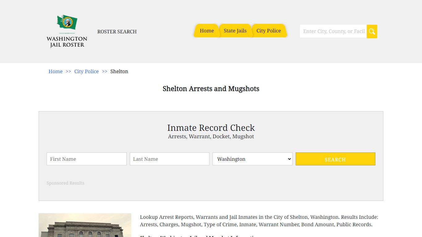 Shelton Arrests and Mugshots - Jail Roster Search