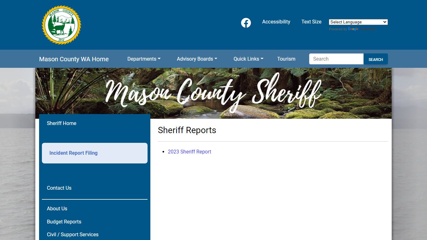 Mason County Sheriff - Reports