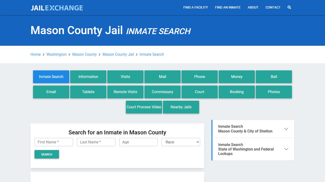 Mason County Jail, WA Inmate Search: Roster & Mugshots